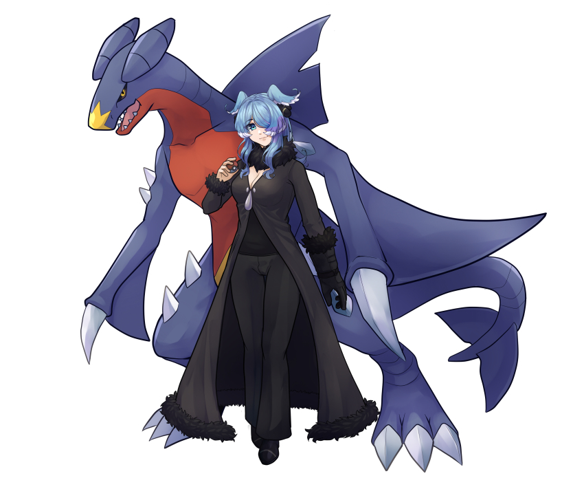 1am, 1girl, absurdres, black_footwear, black_gloves, black_jacket, black_pants, black_scarf