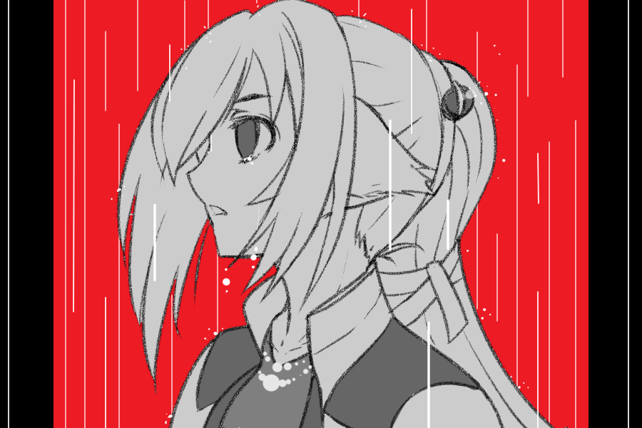 1girl, animal_ears, aquaplus, coat, collared_coat, crying, crying_with_eyes_open, from_side