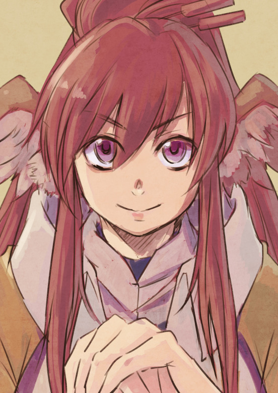 1girl, animal_ears, aquaplus, closed_mouth, eyes_visible_through_hair, hair_between_eyes, hair_ornament, hair_over_one_eye