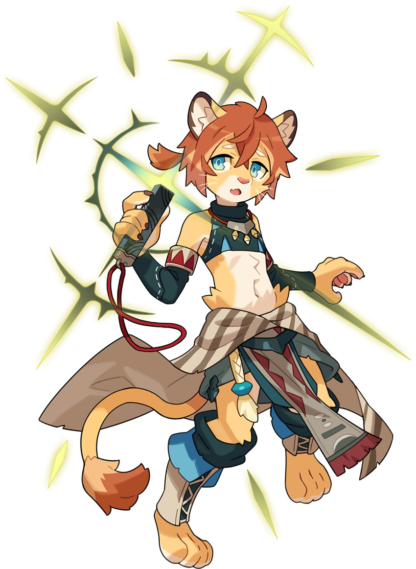 1boy, animal_ear_fluff, animal_ears, animal_feet, animal_hands, animal_nose, aqua_shirt, aqua_sleeves