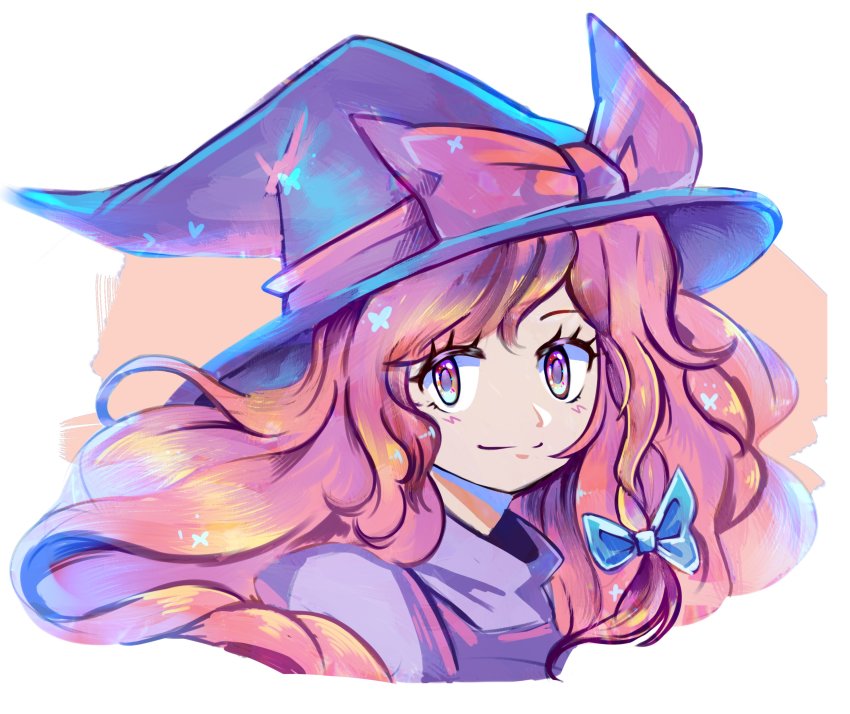 1girl, absurdres, alternate_color, blonde_hair, blue_bow, blue_eyes, blue_hat, blush