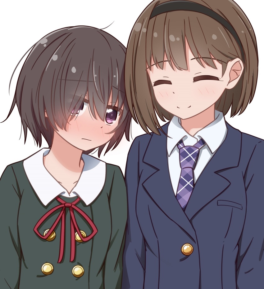 2girls, blue_reflection_(series), blue_reflection_tie, highres, hoshizaki_ao, kuno_kirara, multiple_girls, school_uniform