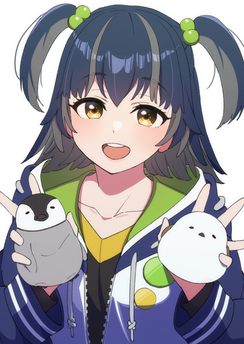 1girl, afnroll, blush, gems_company, highres, kosedo_ramu, looking_at_viewer, open_mouth