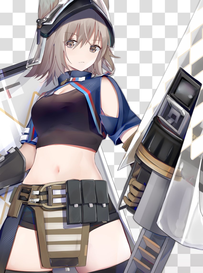 1girl, absurdres, animal_ears, arknights, ashlock_(arknights), ashlock_(elite_ii)_(arknights), bare_shoulders, black_shirt