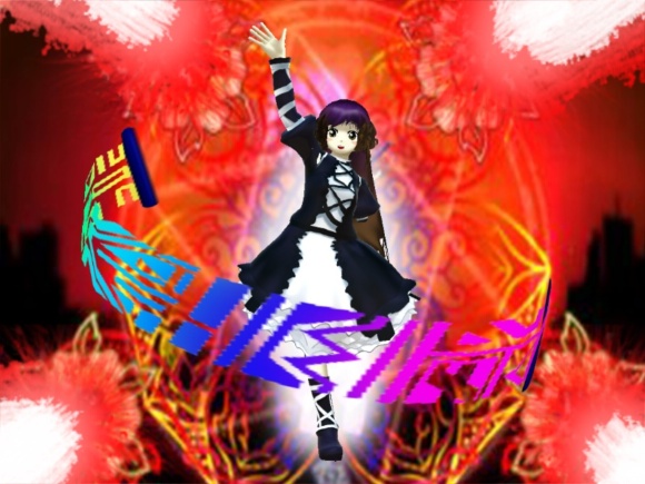 1girl, 3d, bad_id, bad_pixiv_id, female_focus, gradient_hair, hijiri_byakuren, long_hair, multicolored_hair, party_castle, solo, sorcerer's_sutra_scroll, touhou