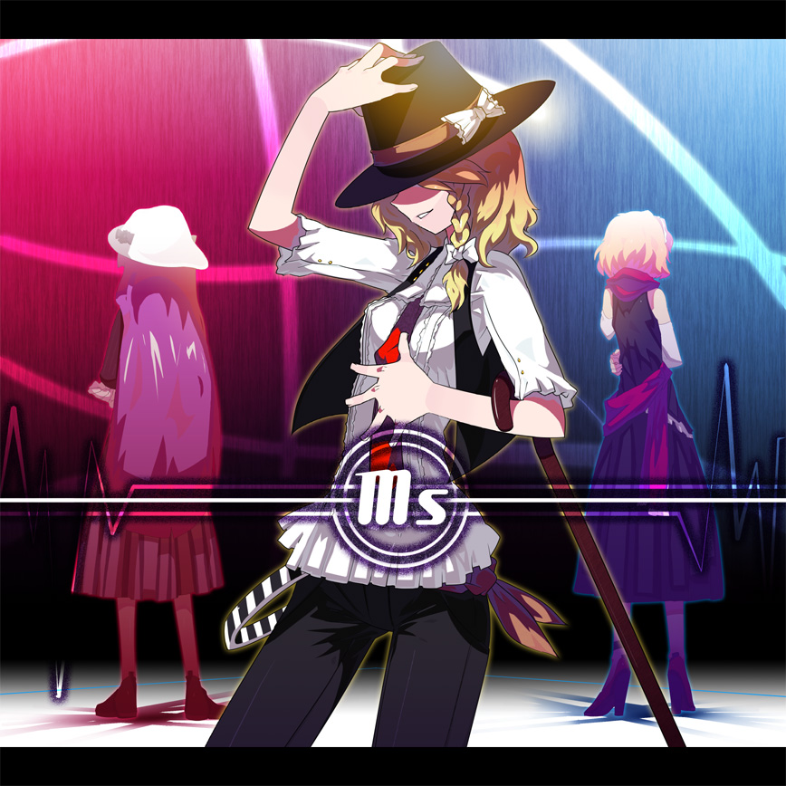 3girls, alice_margatroid, alternate_costume, back, bad_id, bad_pixiv_id, blonde_hair, braid