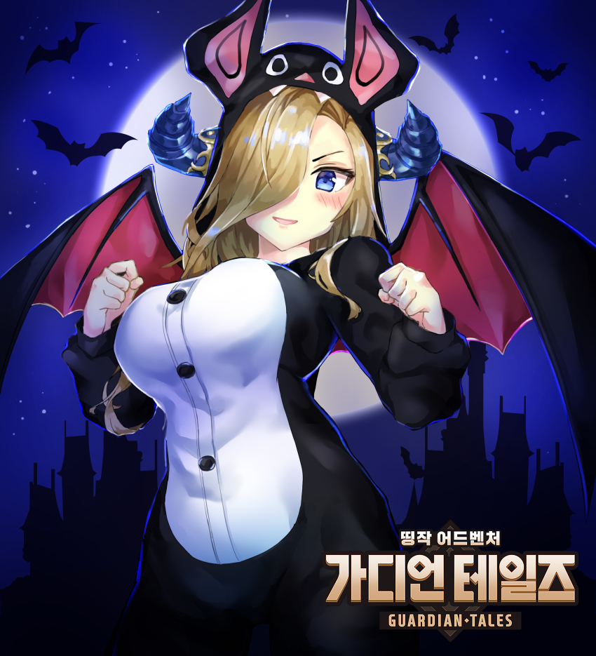1girl, absurdres, animal_ears, bad_id, bad_pixiv_id, bat_costume, bat_ears, bat_wings