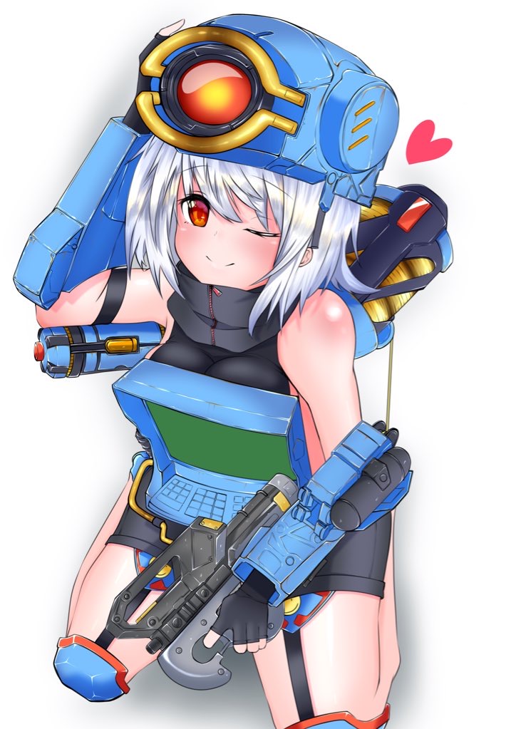 1girl, apex_legends, blush, breasts, cable, genderswap, genderswap_(mtf), gun