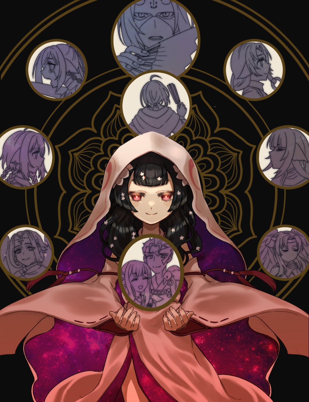 4boys, 6+girls, aged_up, ahoge, akuta_(utawarerumono:_lost_flag), animal_ears, anju_(utawarerumono), aquaplus