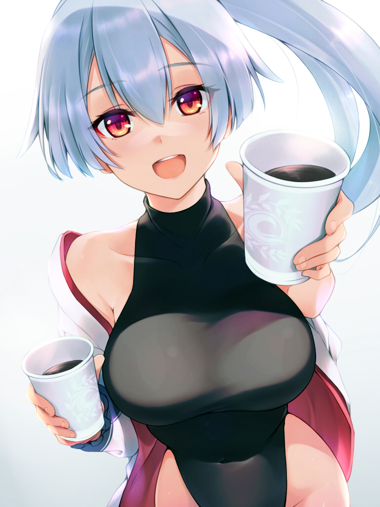 1girl, breasts, fate/grand_order, fate_(series), hair_between_eyes, heattech_leotard, large_breasts, long_hair