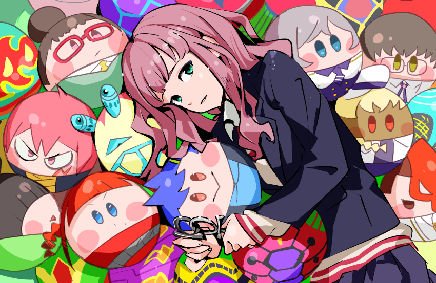 1girl, absurdres, ankh, anosillus_ii, asanaka_yomogi, asukagawa_chise, character_doll, chibi