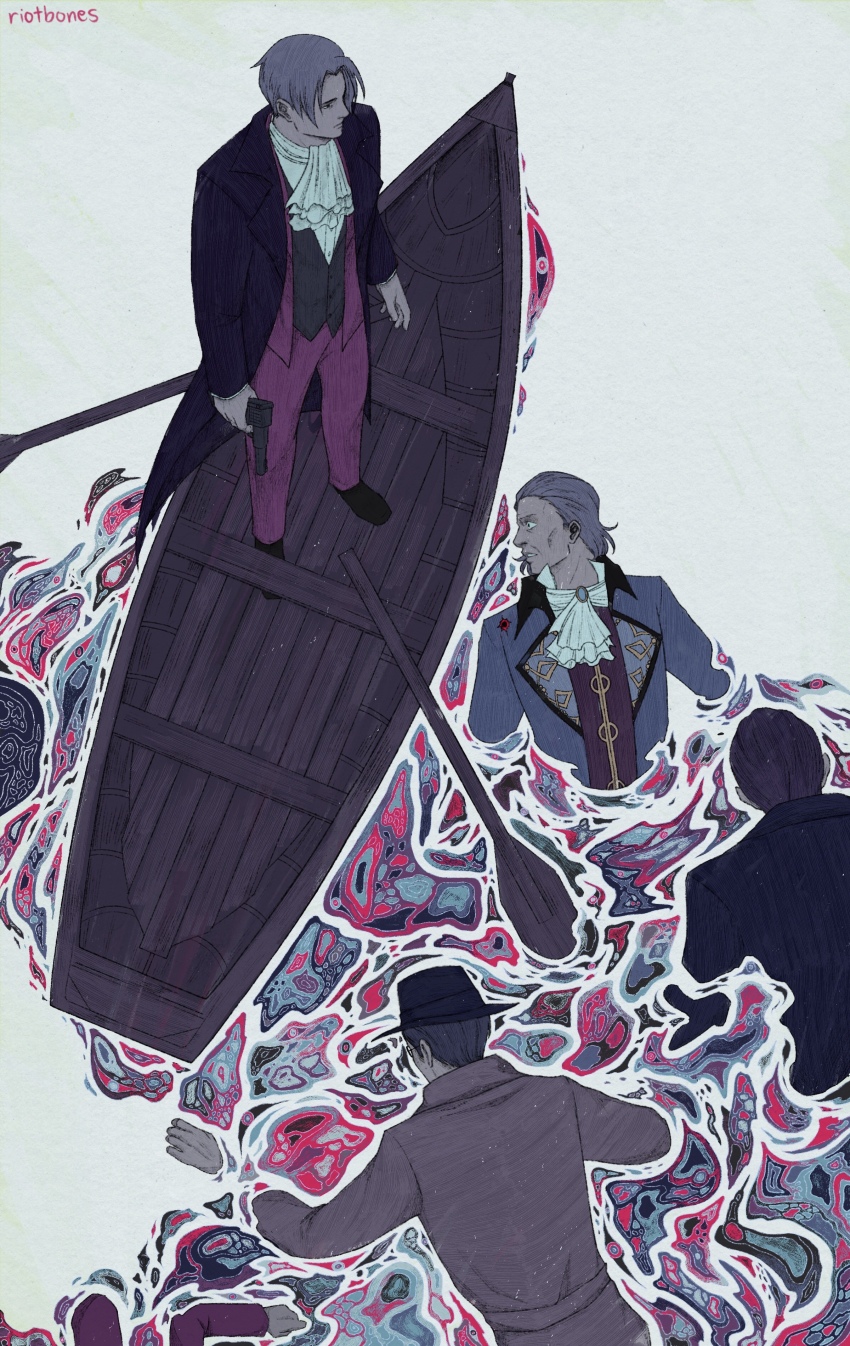 absurdres, ace_attorney, ascot, boat, capcom, coat, from_above, gregory_edgeworth