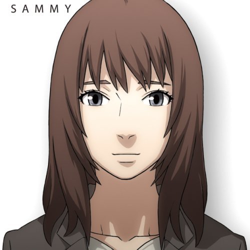 00s, 1girl, brown_hair, eve_no_jikan, female_focus, grey_eyes, lowres, sammy_(eve_no_jikan)