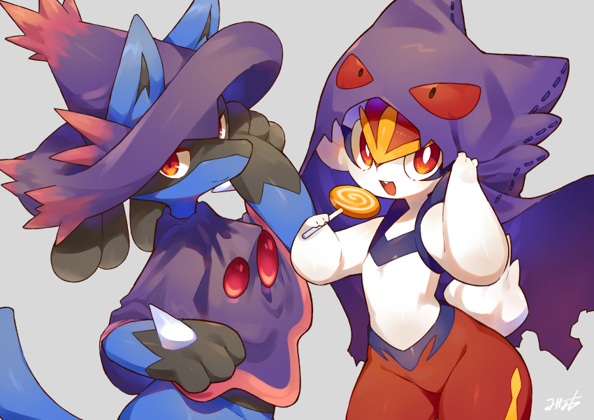 1boy, 1girl, absurdres, adjusting_clothes, adjusting_headwear, animal_ears, animal_nose, artist_name