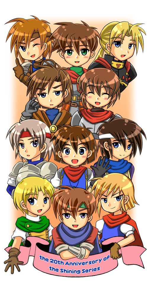 bowie_(shining_force), gauntlets, gomabee, max_(shining_force), multiple_boys, sega, shining_(series), shining_force_i