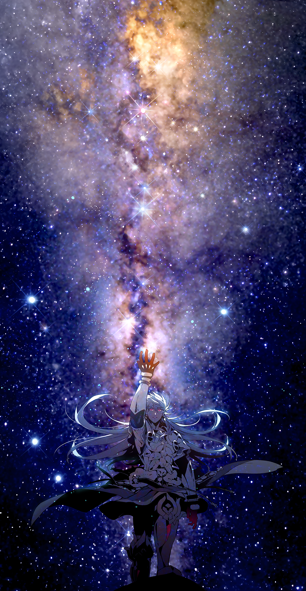 1boy, armor, black_gloves, blue_hair, breastplate, dark-skinned_male, dark_blue_hair, dark_skin