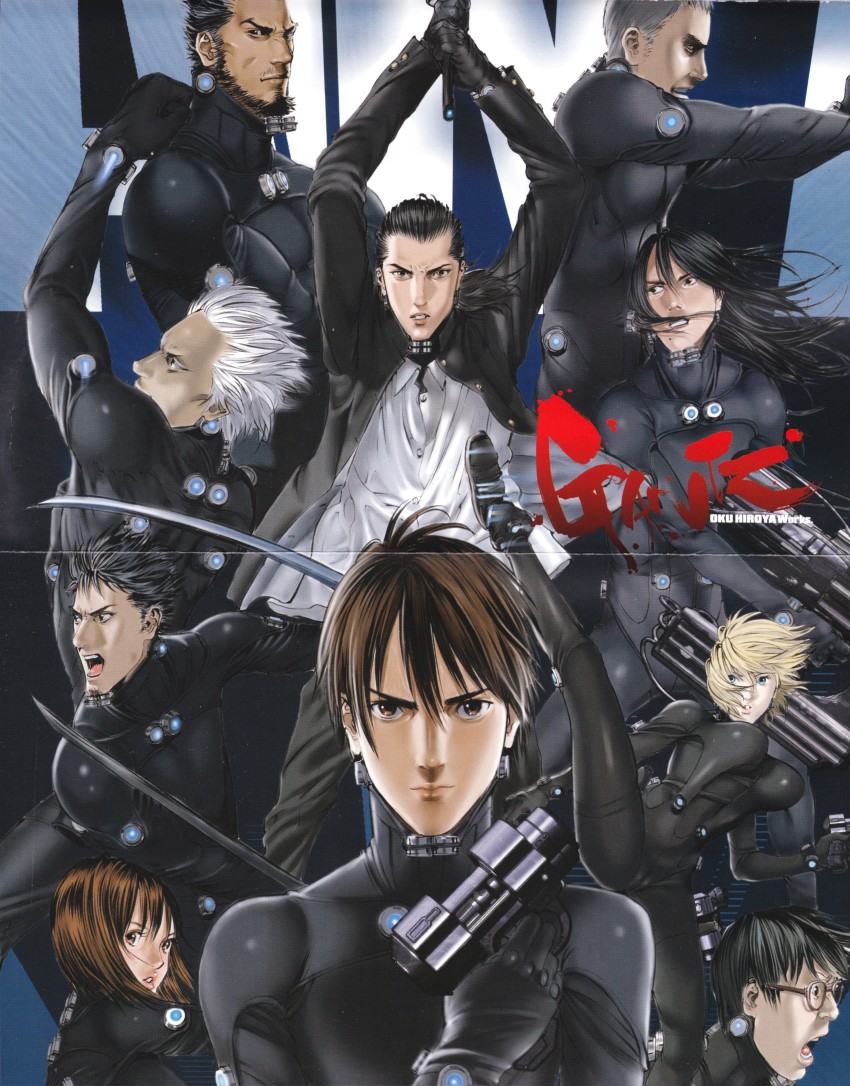 absurdres, breasts, character_request, gantz, gantz_suit, glasses, highres, izumi_shion