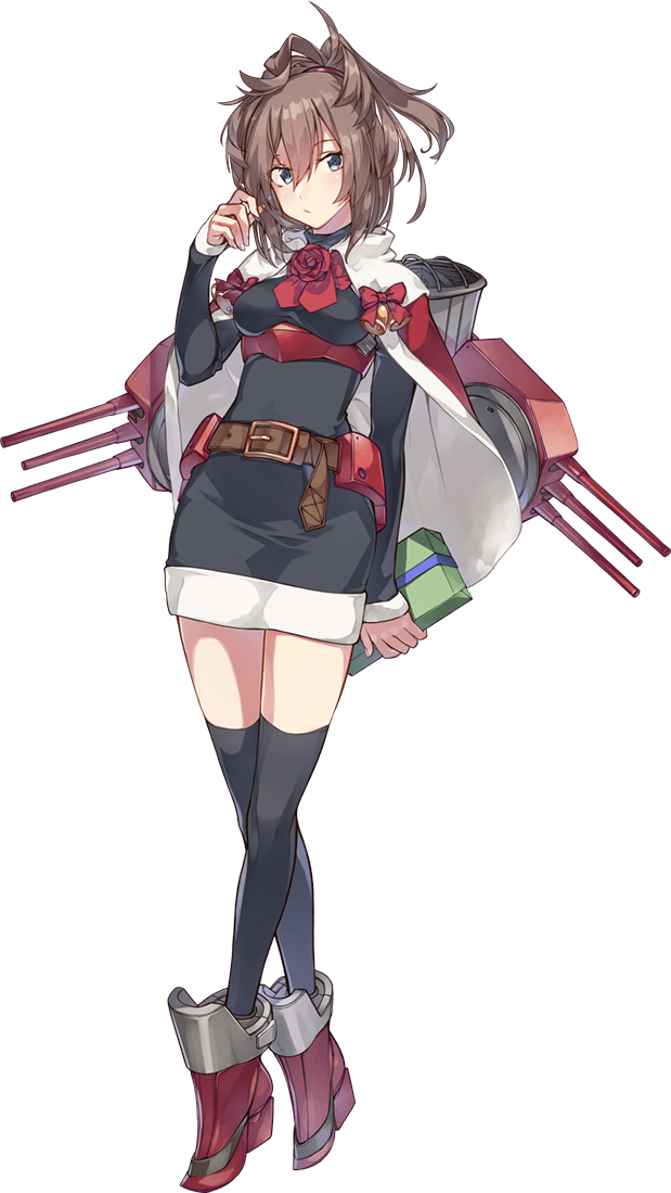 1girl, belt, belt_buckle, black_thighhighs, blue_eyes, box, brown_belt, brown_hair