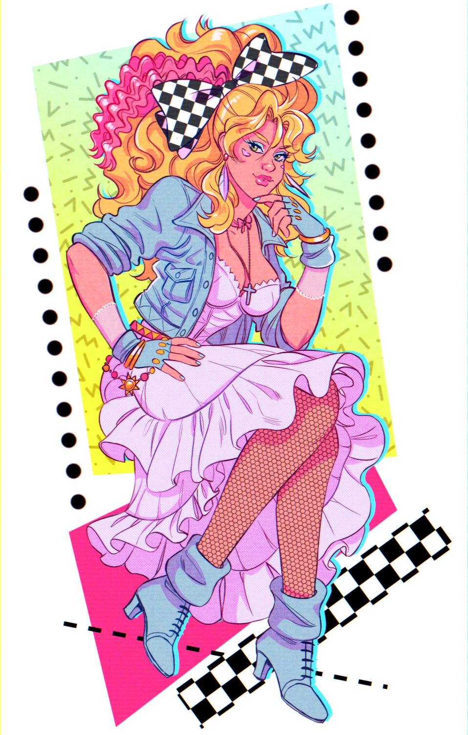 1girl, battle_tendency, blonde_hair, boots, bow, bowtie, breasts, caesar_anthonio_zeppeli