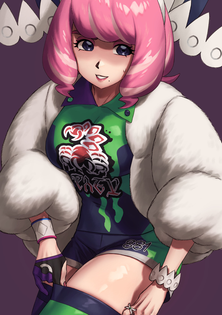 1girl, absurdres, akushitsu_ningen, bracelet, breasts, coat, collared_shirt, commentary