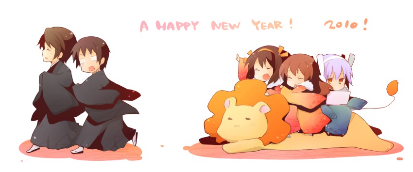 00s, 10s, 2010, 2boys, 3girls, asahina_mikuru, bad_id, bad_pixiv_id