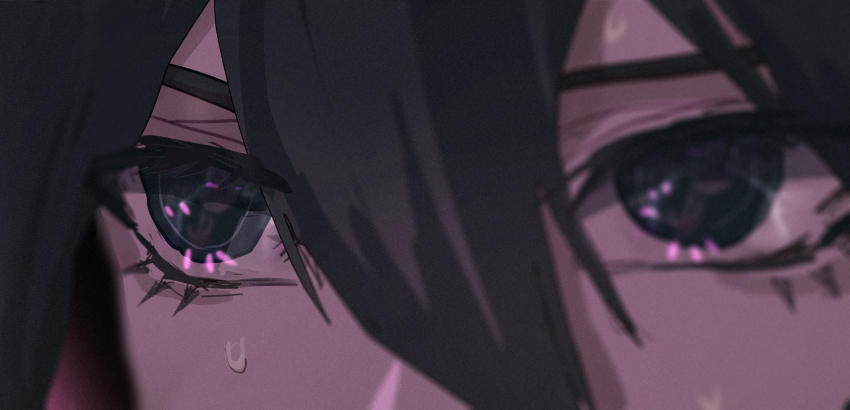 1boy, absurdres, black_hair, close-up, danganronpa_(series), danganronpa_v3:_killing_harmony, hair_between_eyes, highres