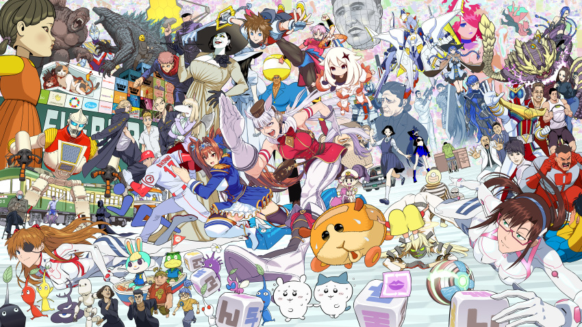 2020_summer_olympics, absolutely_everyone, absurdres, ado_(utaite), afro, alcina_dimitrescu, anakin_skywalker, animal_crossing