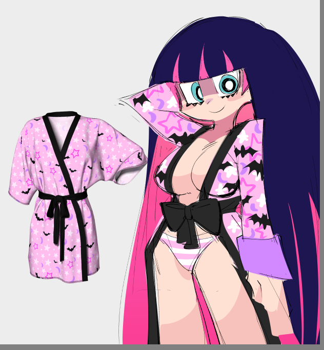 1girl, alternate_costume, blue_eyes, blush, breasts, bright_pupils, cleavage, colored_inner_hair