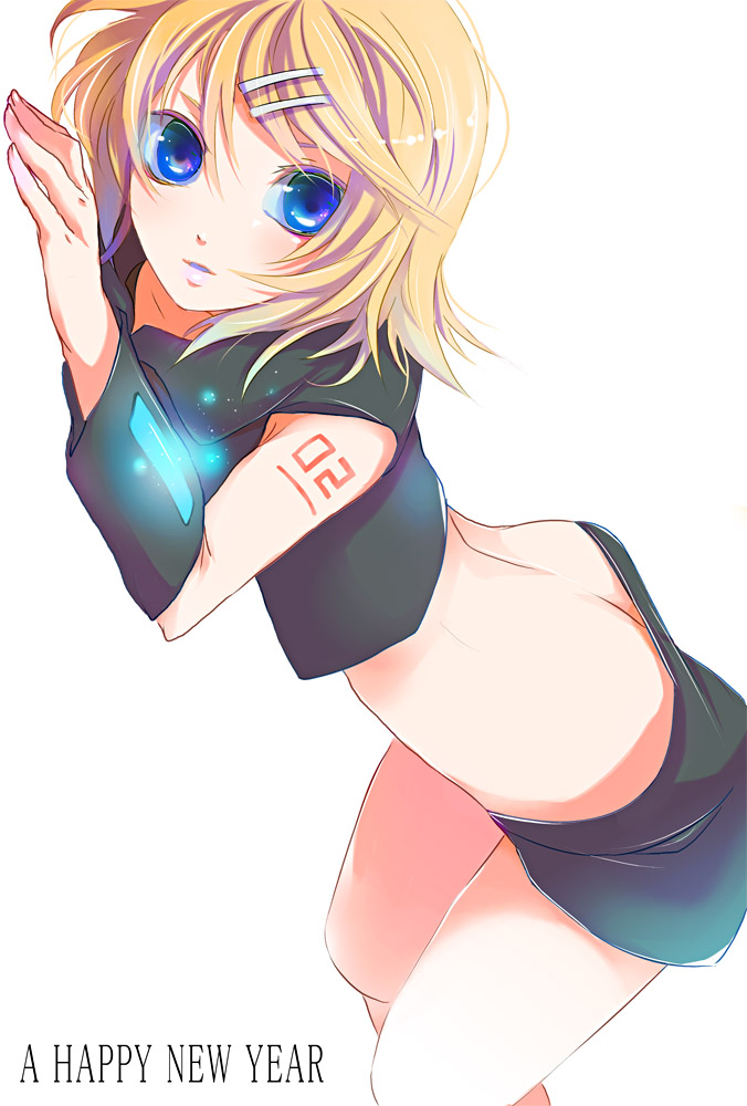 1girl, ass, bad_id, bad_pixiv_id, bent_over, blonde_hair, blue_eyes, butt_crack