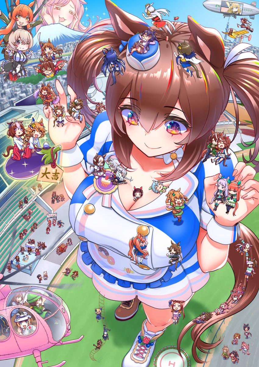 >_o, 0_0, 6+girls, ;d, ^_^, absurdly_detailed_composition, absurdres, admire_vega_(starry_nocturne)_(umamusume)