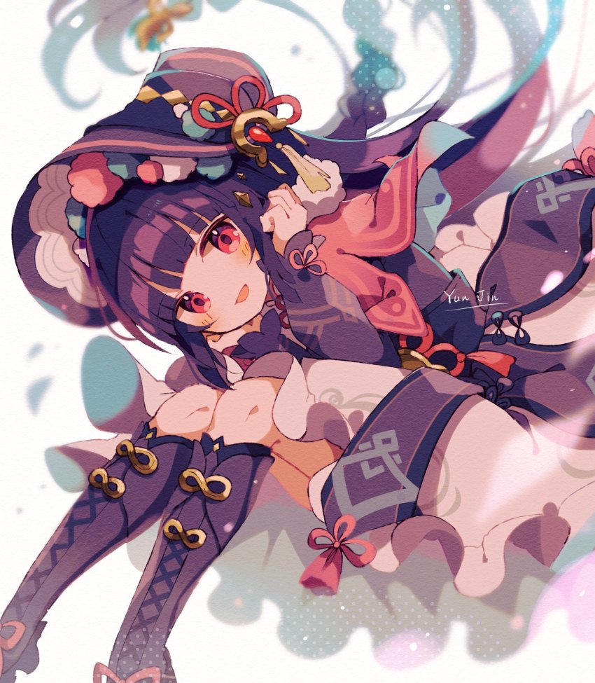 1girl, :d, blunt_bangs, blush, bonnet, boots, braid, capelet