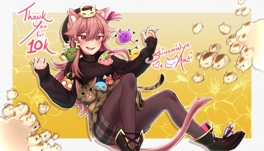 !, animal_ears, artist_name, bow, cat, cat_ears, cat_girl, cat_tail