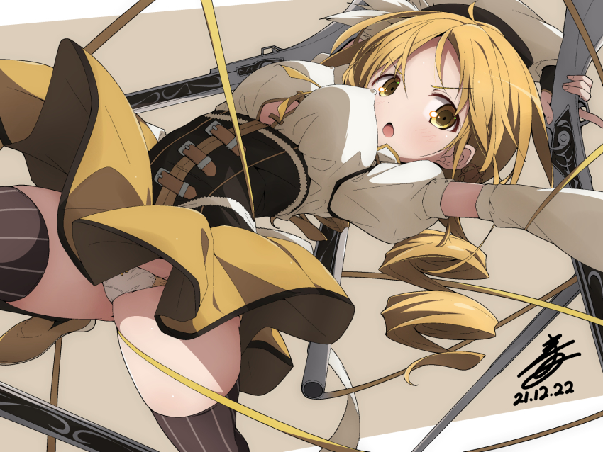 1girl, arm_behind_head, arms_up, backlighting, beige_background, black_gloves, black_hat, blonde_hair