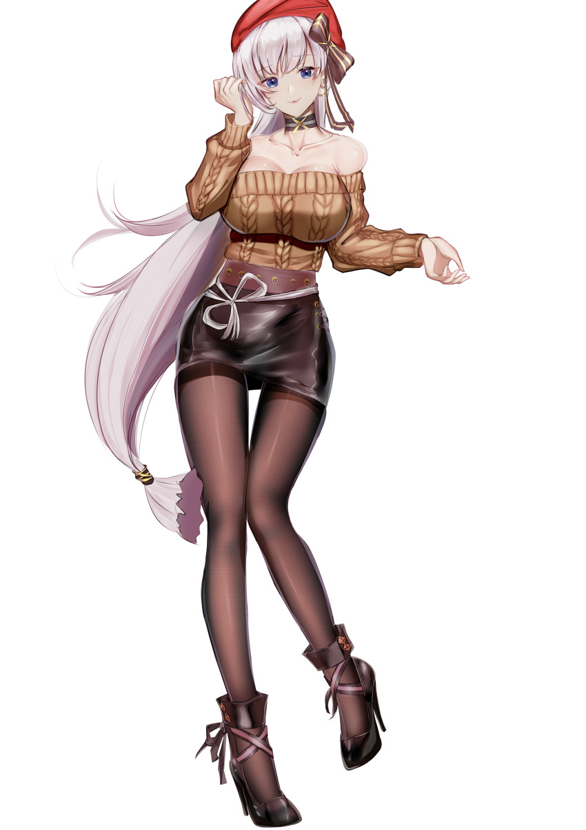 1girl, absurdres, azur_lane, bad_id, bad_pixiv_id, bare_shoulders, belfast_(azur_lane), belfast_(shopping_with_the_head_maid)_(azur_lane)