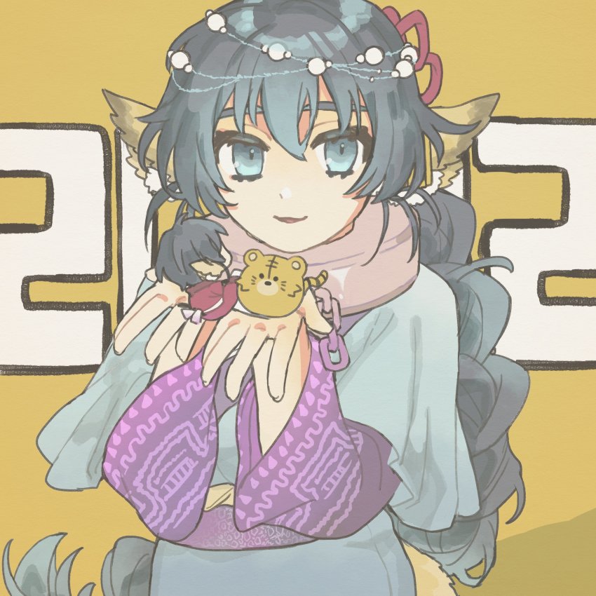 1boy, 1girl, absurdly_long_hair, absurdres, animal_ears, aquaplus, blue_eyes, blue_hair