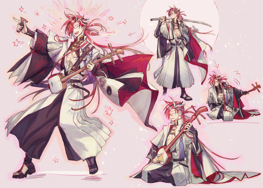 earrings, fate/grand_order, fate_(series), jacket, japanese_clothes, jewelry, long_hair, long_sleeves