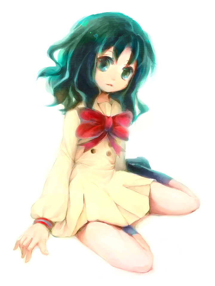 10s, bad_id, bad_pixiv_id, black_eyes, black_hair, bow, heartcatch_precure!, kneehighs