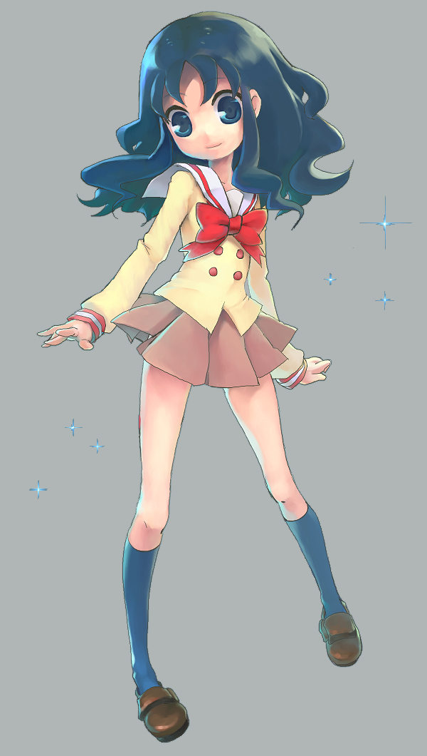 bad_id, bad_pixiv_id, black_hair, blue_eyes, kneehighs, long_hair, poth, school_uniform