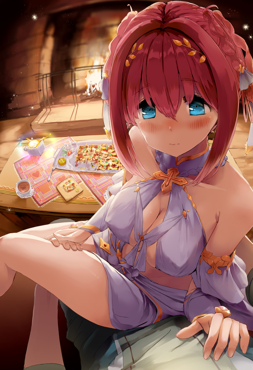 1boy, 1girl, asalilysuke, blue_eyes, blush, breasts, highres, large_breasts