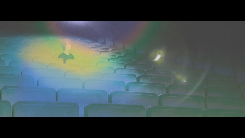 1boy, absurdres, blue_eyes, blue_hair, chair, closed_mouth, colorful, crying