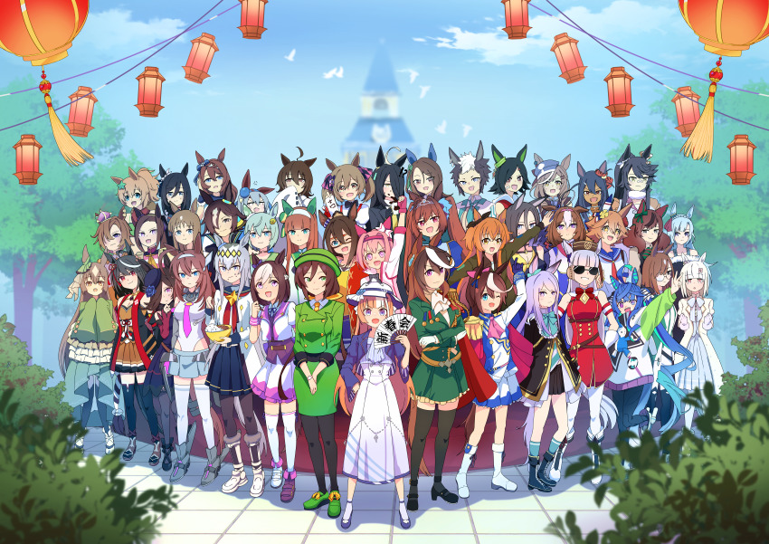 !?, 6+girls, absurdres, agnes_tachyon_(tach-nology)_(umamusume), agnes_tachyon_(umamusume), ahoge, air_groove_(empress_road)_(umamusume), air_groove_(umamusume)