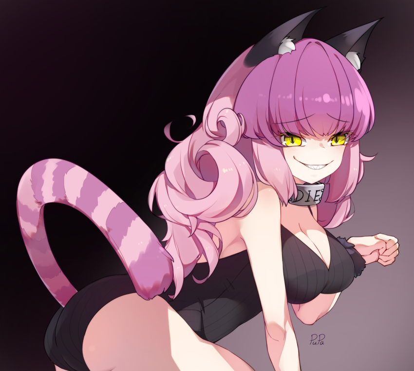 1girl, absurdres, animal_ear_fluff, animal_ears, artist_name, ass, black_souls, black_souls_2