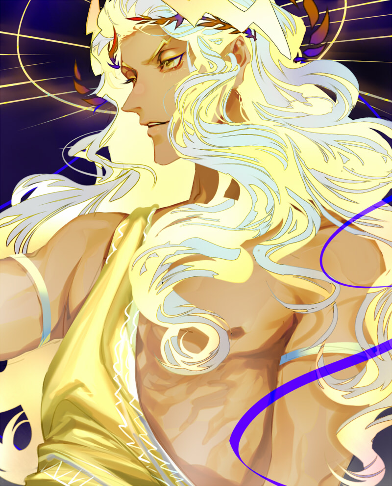 1boy, aged_down, ancient_greek_clothes, armlet, bad_id, bad_pixiv_id, blonde_hair, changye