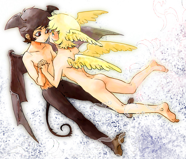 asuka_ryou, devilman, fudou_akira, satan_(mythology), tagme, wings