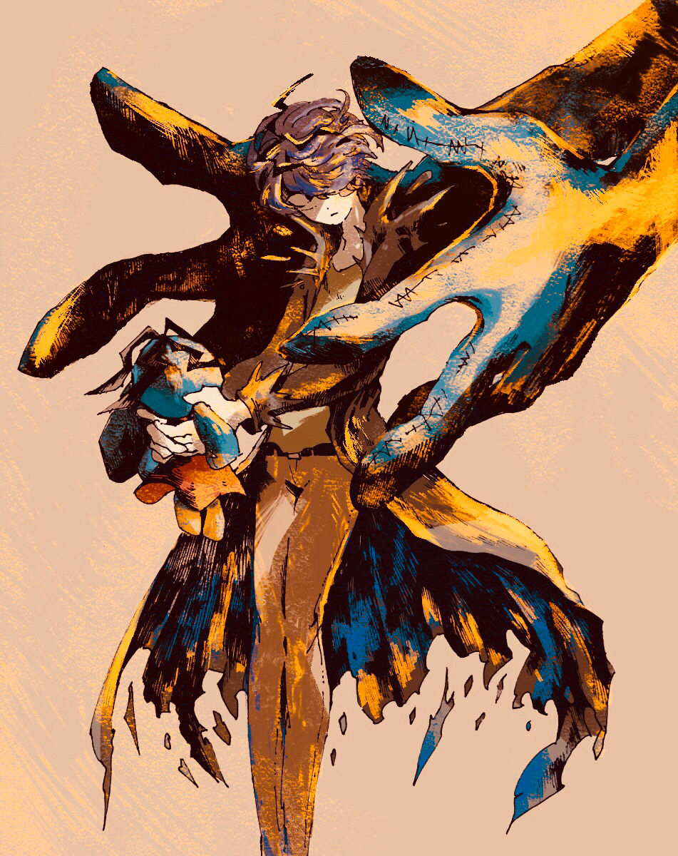 1boy, aozukikawasemi, belt, black_belt, black_hair, closed_mouth, coat, commentary_request