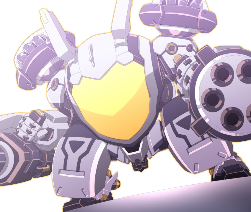 dual_wielding, firefox_(smc), gun, holding, holding_gun, holding_weapon, leaning_forward, mecha