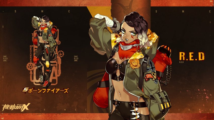 1girl, barefoot_sandals_(jewelry), black_eyeshadow, black_hair, black_lips, black_pants, blonde_hair, braid