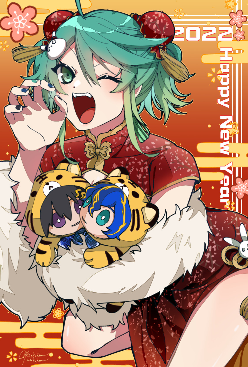 1boy, 2022, absurdres, ahoge, aioka_(aichiu_kuchiu), astel_leda, bun_cover, character_doll