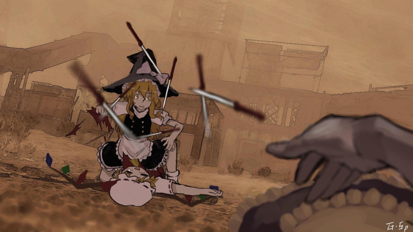 2girls, as109, blonde_hair, blurry, blush, bow, call_of_duty, call_of_duty:_modern_warfare_2