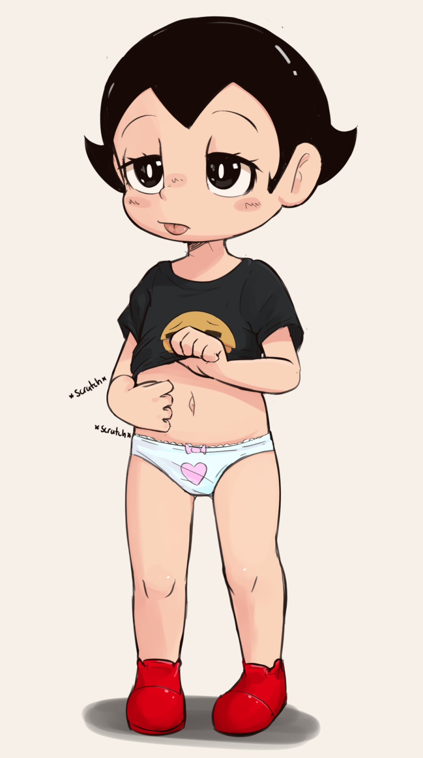 1girl, android, black_eyes, black_hair, black_shirt, blush, blush_stickers, bow